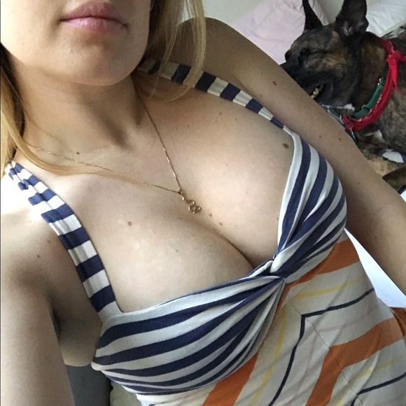 Anthropologie striped cross back tank - Picture 3 of 4